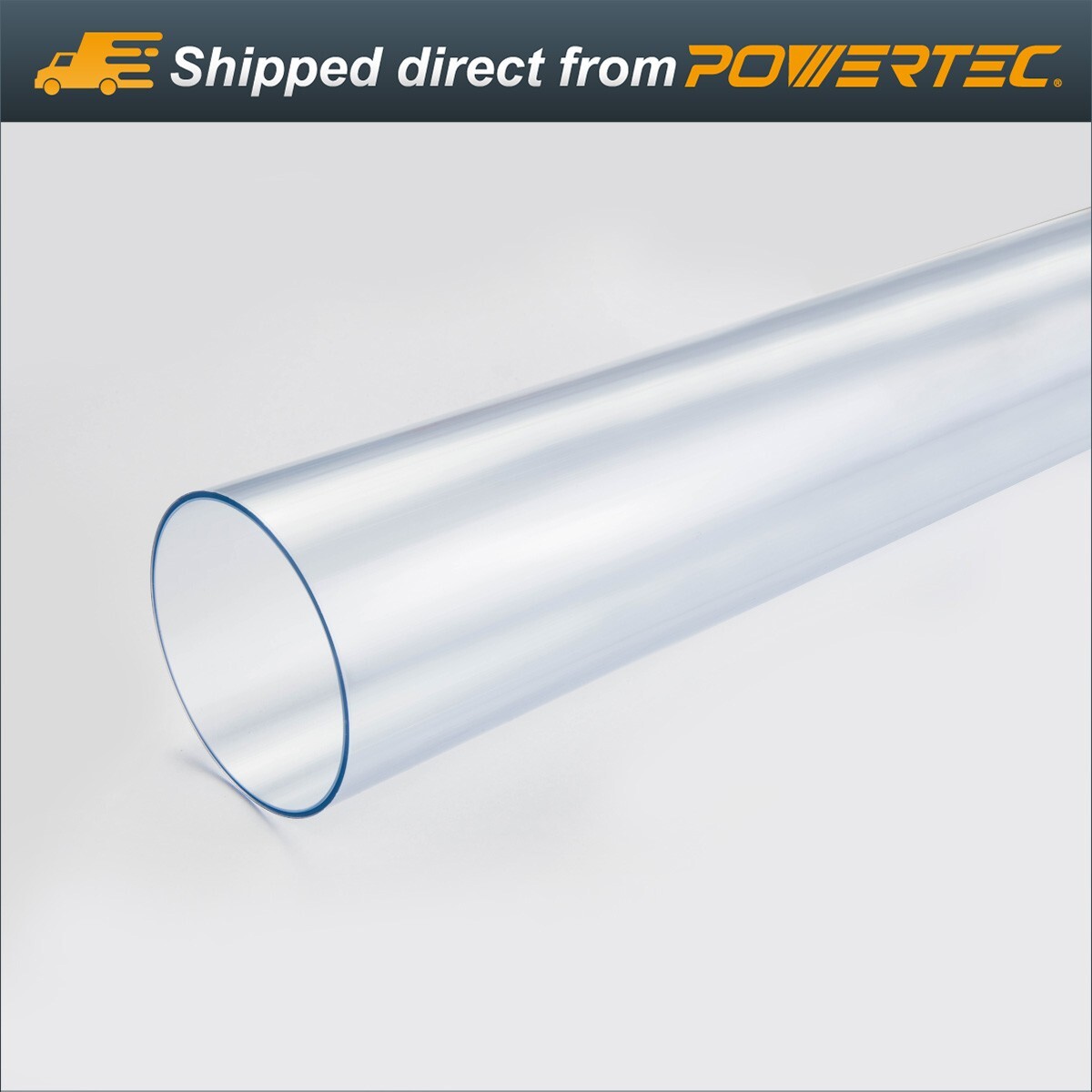 POWERTEC Clear Pipe, 2-1/2-Inch x 36-Inch Long, Rigid Plastic Tubing (70176)