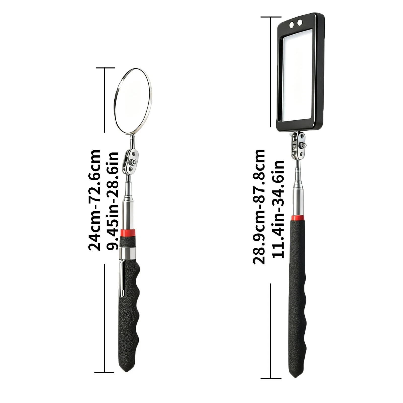 Telescoping Magnet Pickup Tool Stick & 8 lb LED Light Grabber and 360° Reflector