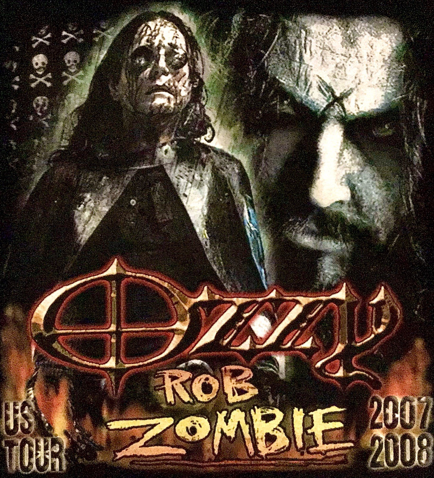 ozzy OSBOURNE-official-{UNWORN w/tag}-OZZFEST tour shirt-Large-DOUBLE sided-RARE