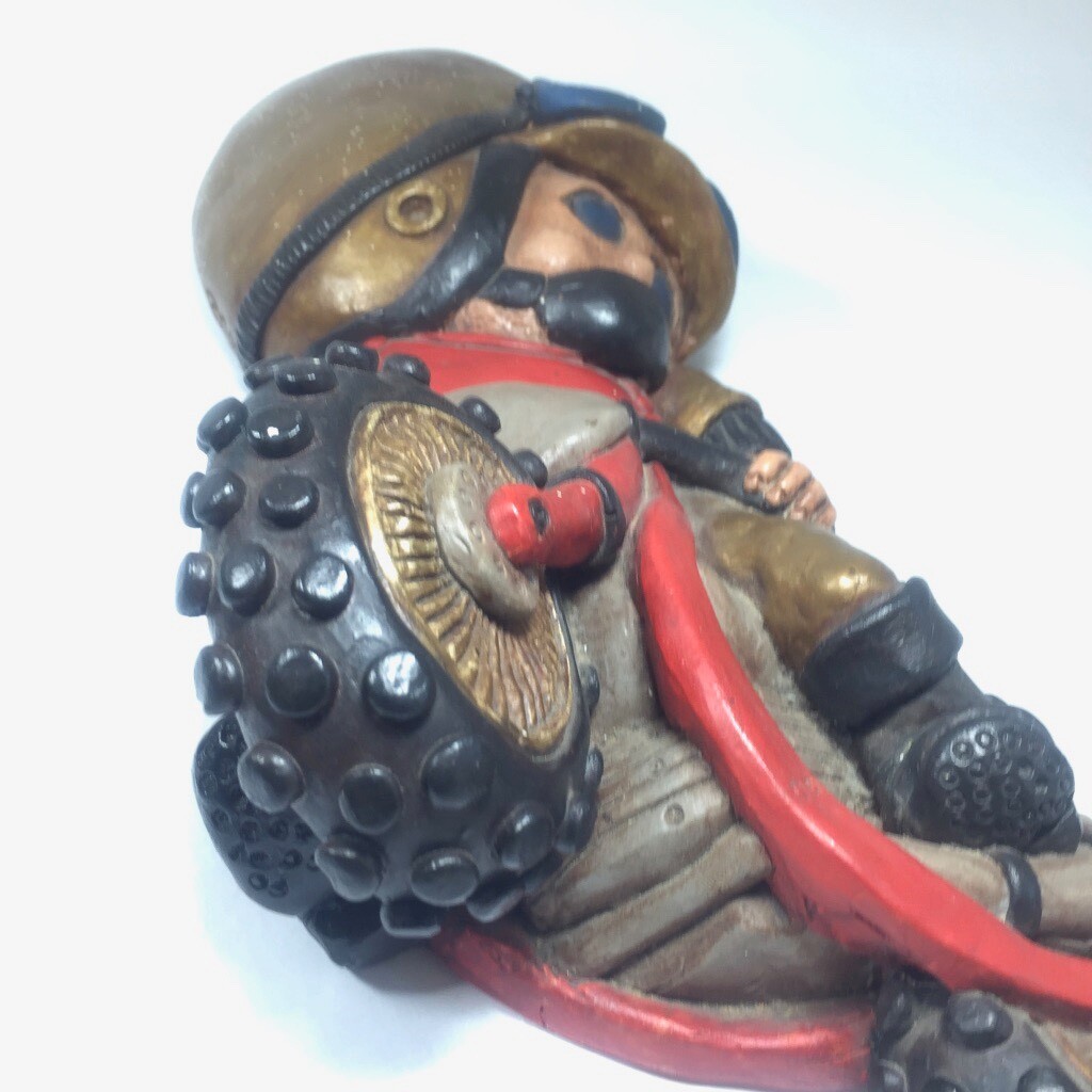 Apsit Bros California Motorcycle Motocross Chalkware Sculpture 70’s 15 Inches