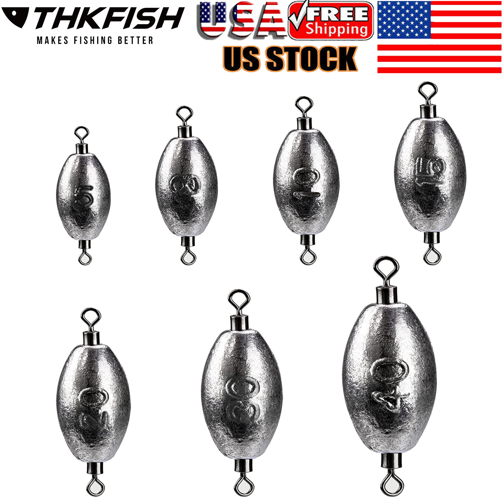 Fishing Weights Inline Weights Trolling Sinkers Swivel Weights Fishing Sinker