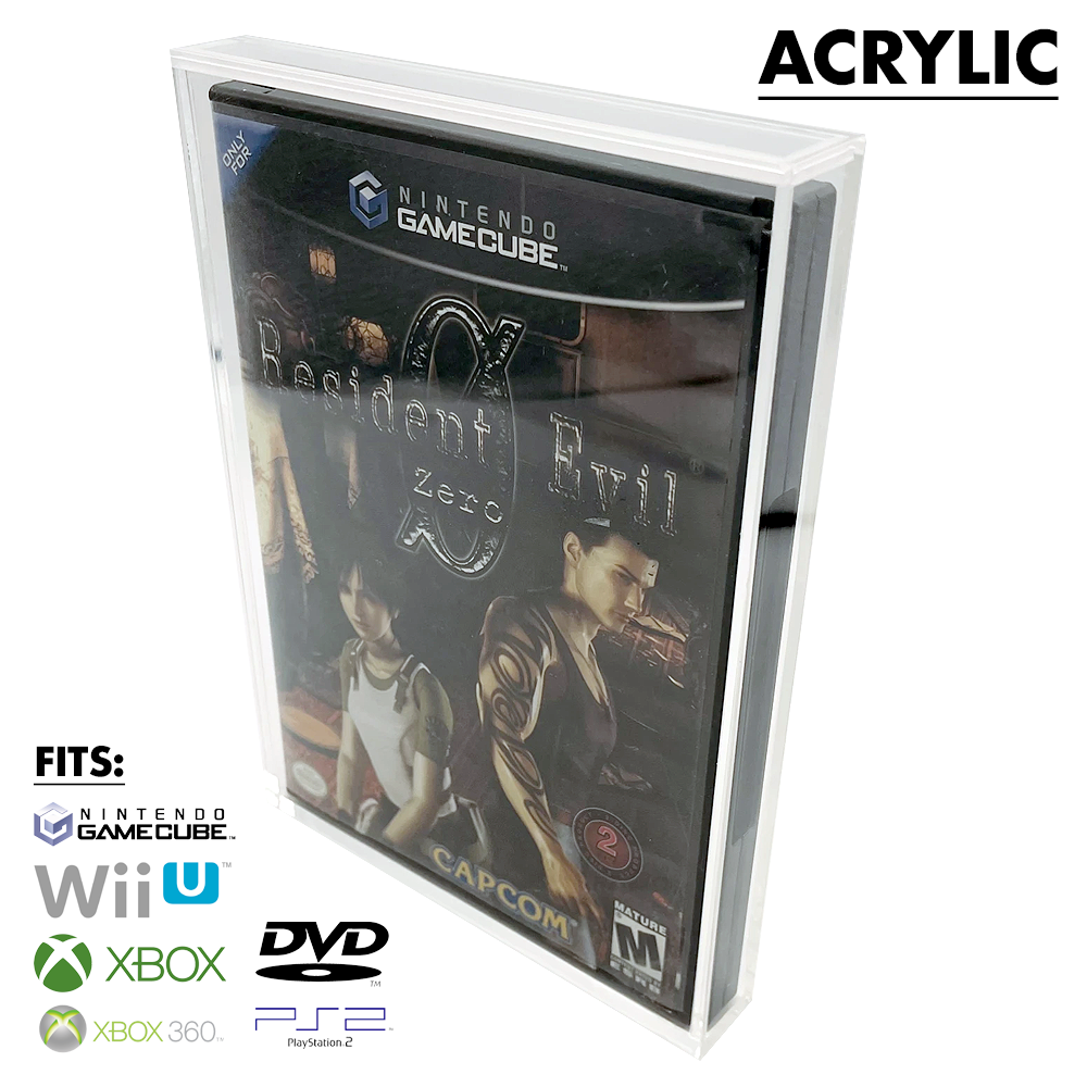UV RESISTANT Magnetic Locking Nintendo GameCube XBOX Wii PS2 Acrylic Game Case