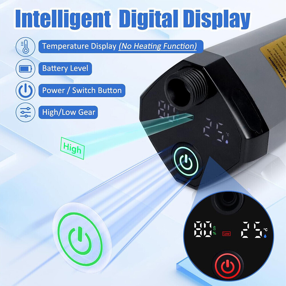 Portable Camping Shower Outdoor Camp Pump Rechargeable for Hiking Travel Beach