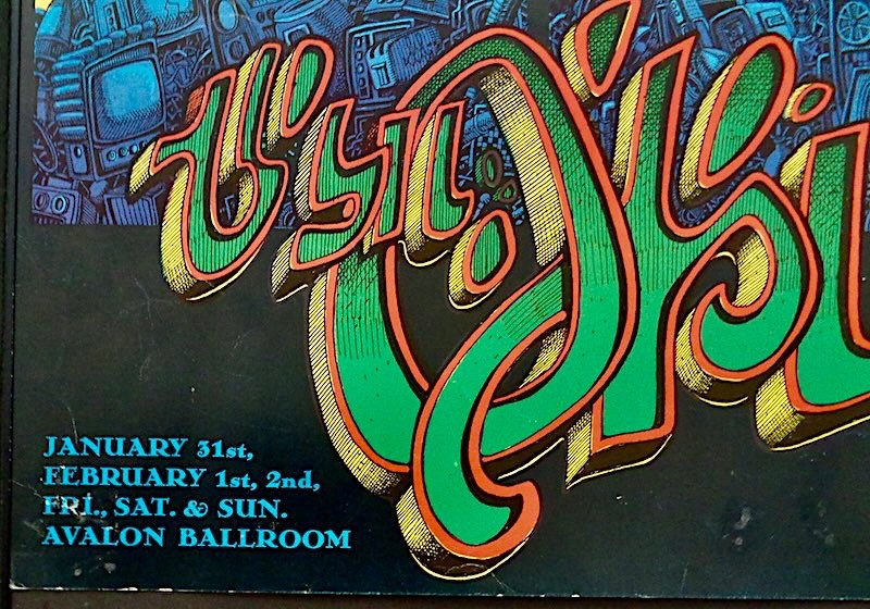 VAN MORRISON AVALON BALLROOM SAN FRANCISCO 1969 concert poster RICK GRIFFIN RARE