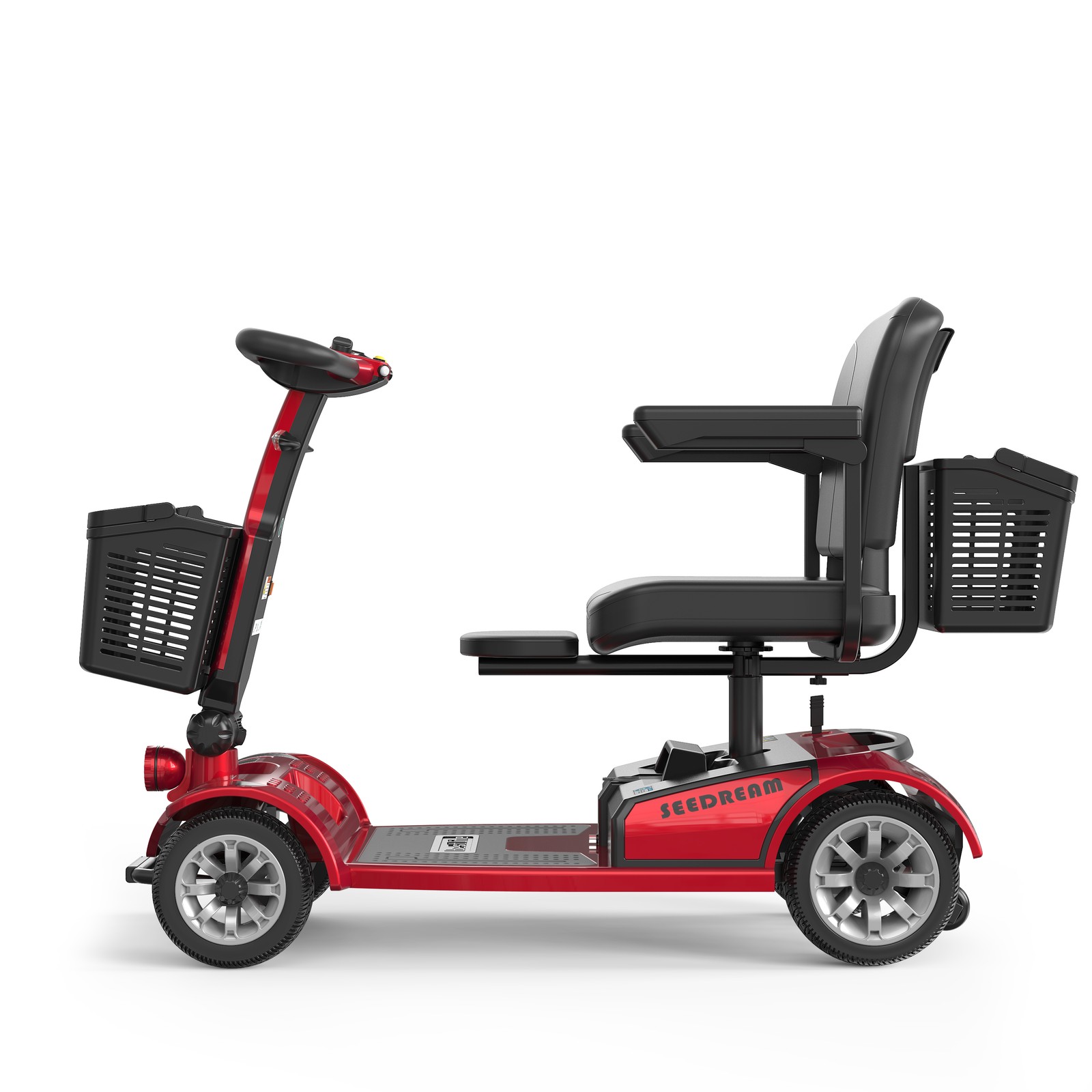 4 Wheel Electric Mobility Scooter for Adults & Seniors, 300W Motor, 15° Climbing