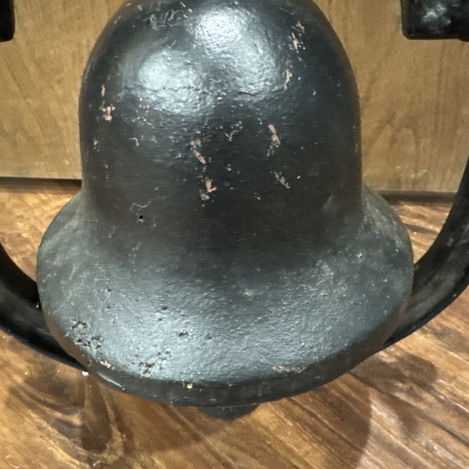 Antique Cast Iron USA Farm School Dinner Church Bell With Yoke 8.5” inches