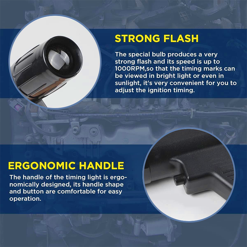 Petrol Engine Ignition Timing Gun Detector Xenon Light Inductive Strobe Test Kit