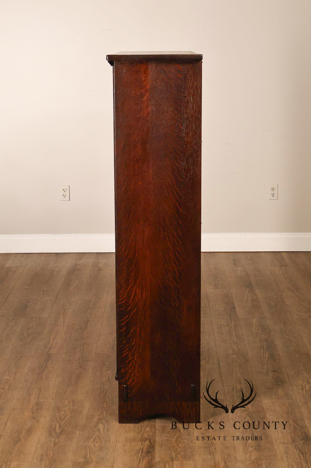 Harvey Ellis Style Mission Oak Bookcase Cabinet