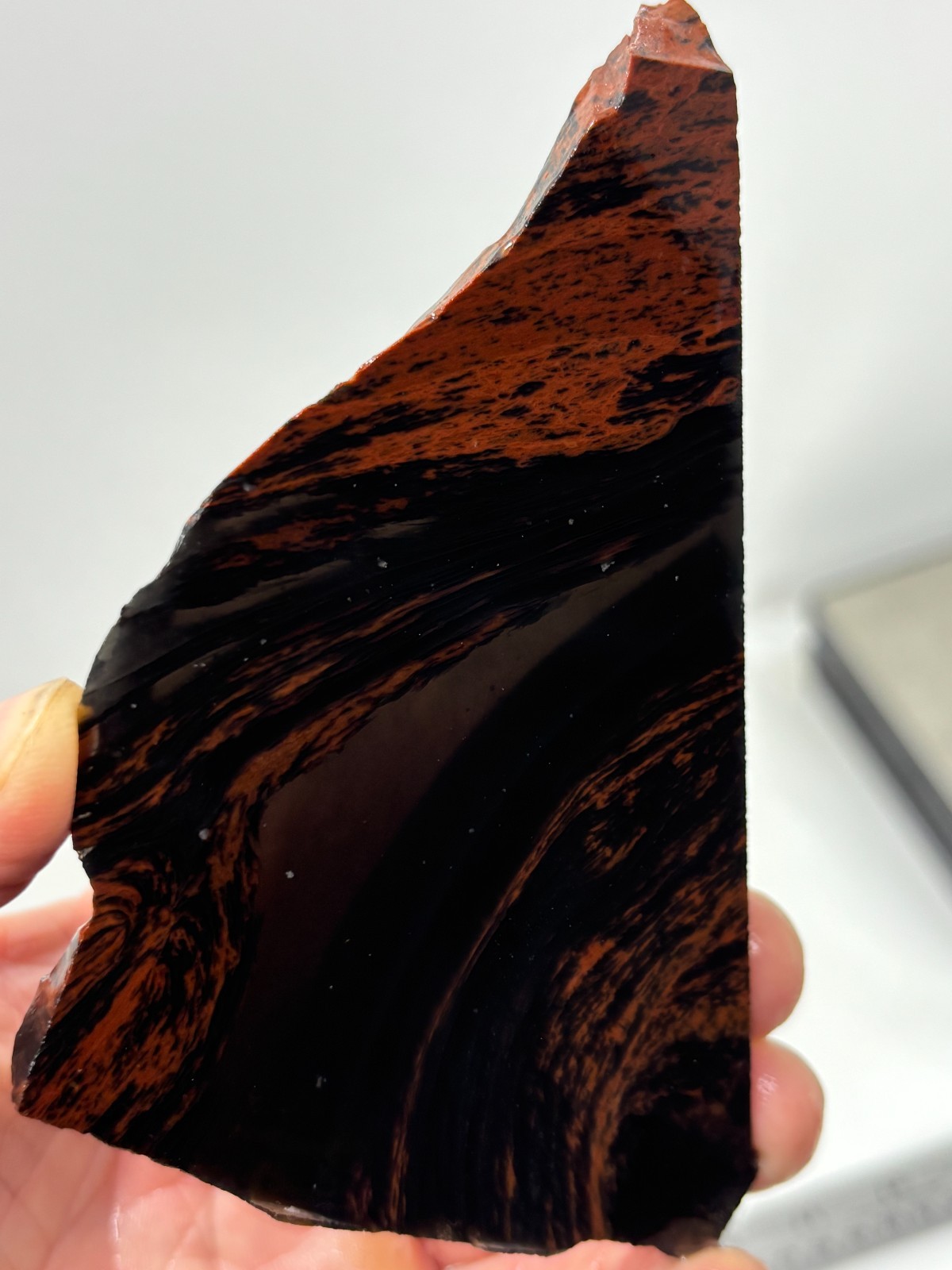 Tri-flow Sheen/Lace Obsidian Slab Lapidary Cabbing Knapping Combo ship avail