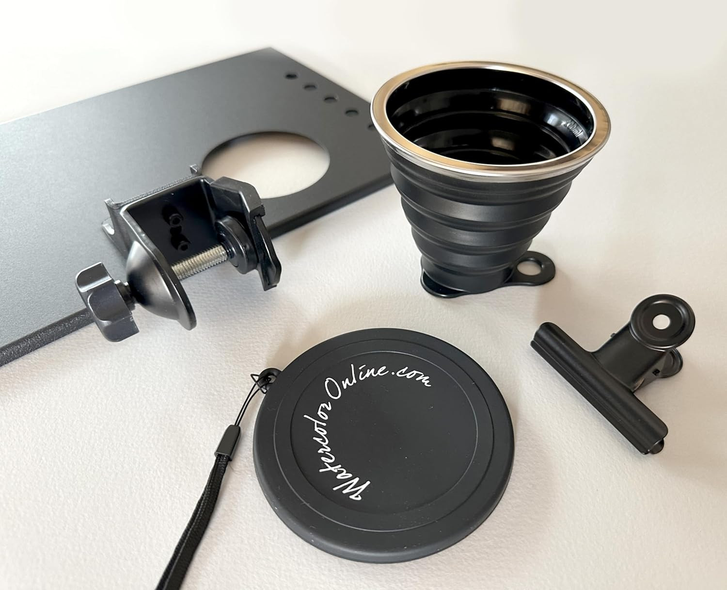 Watercolor Plein Air Art Supply Board Set with Travel Cup & Bulldog Clip, Lightw