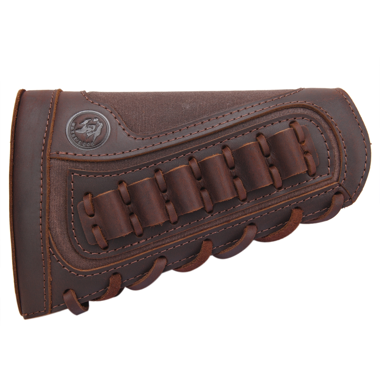 Shooting Combo of Leather Rifle Gun Buttstock Cover with Sling.22LR.357.308 12GA