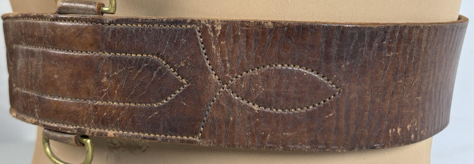 WWI US Army Officer Sam Browne Belw/ Shoulder Strap~AP&S Maker~Size 36