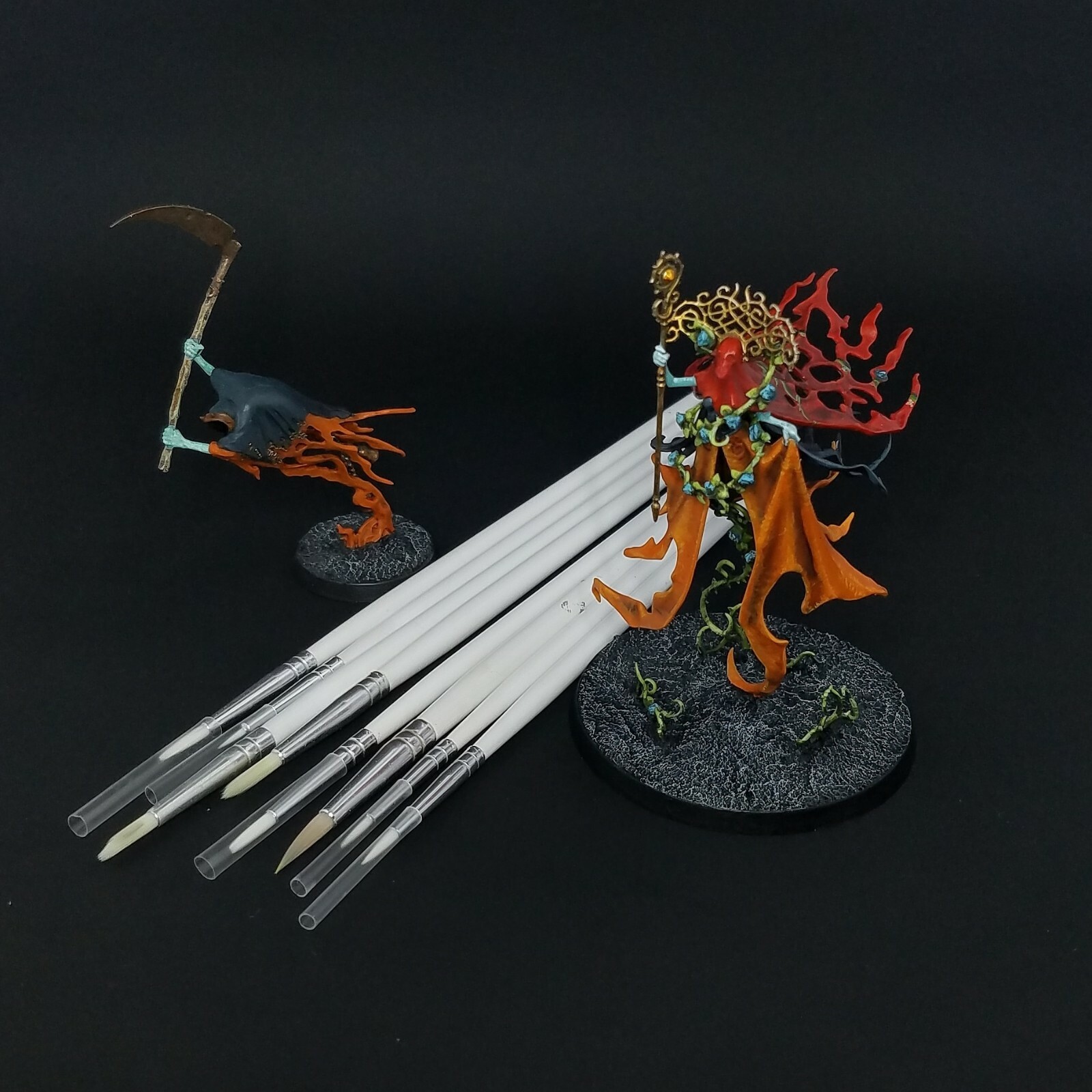 Ghost Miniature Paint Brush Set 8 Detail Paintbrushes & 3 Dry Brushes