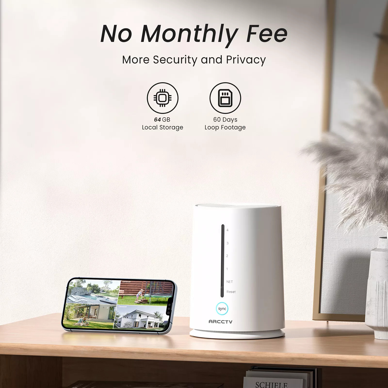 ARCCTV 4MP WiFi6 Wireless Security Camera System Solar Powered Outdoor PTZ CCTV