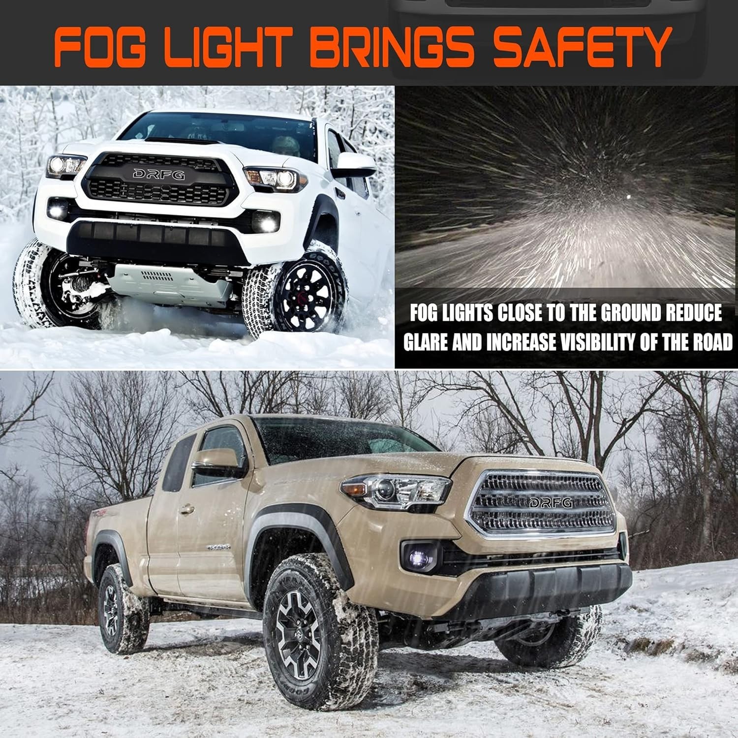 LED Fog Lights with Daytime Running Lights for Tacoma 2016 2017 2018 2019 2020 2