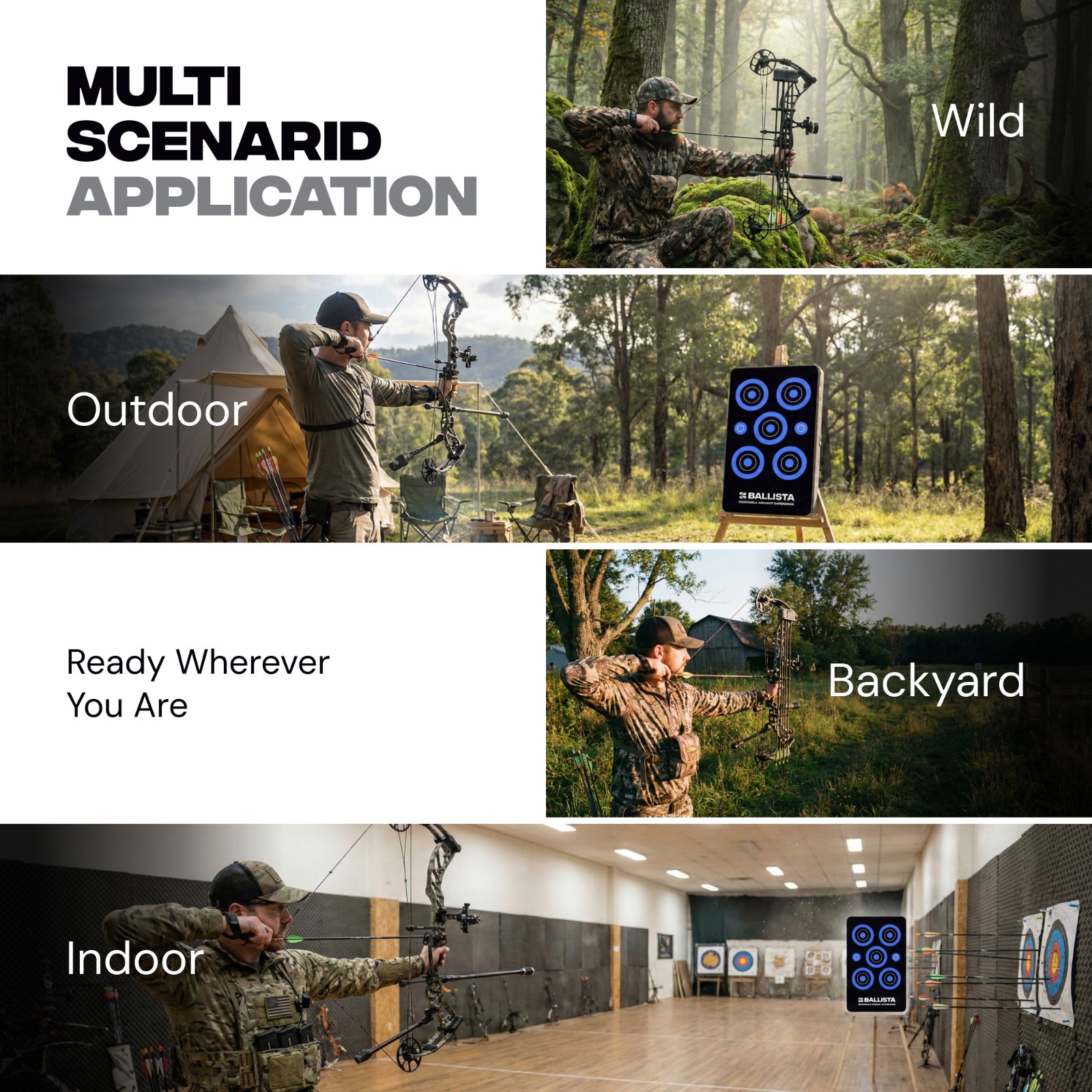 BALLISTA Reusable Self-Healing Rubber Archery Target Bright Bullseyes 13.8x23.6"