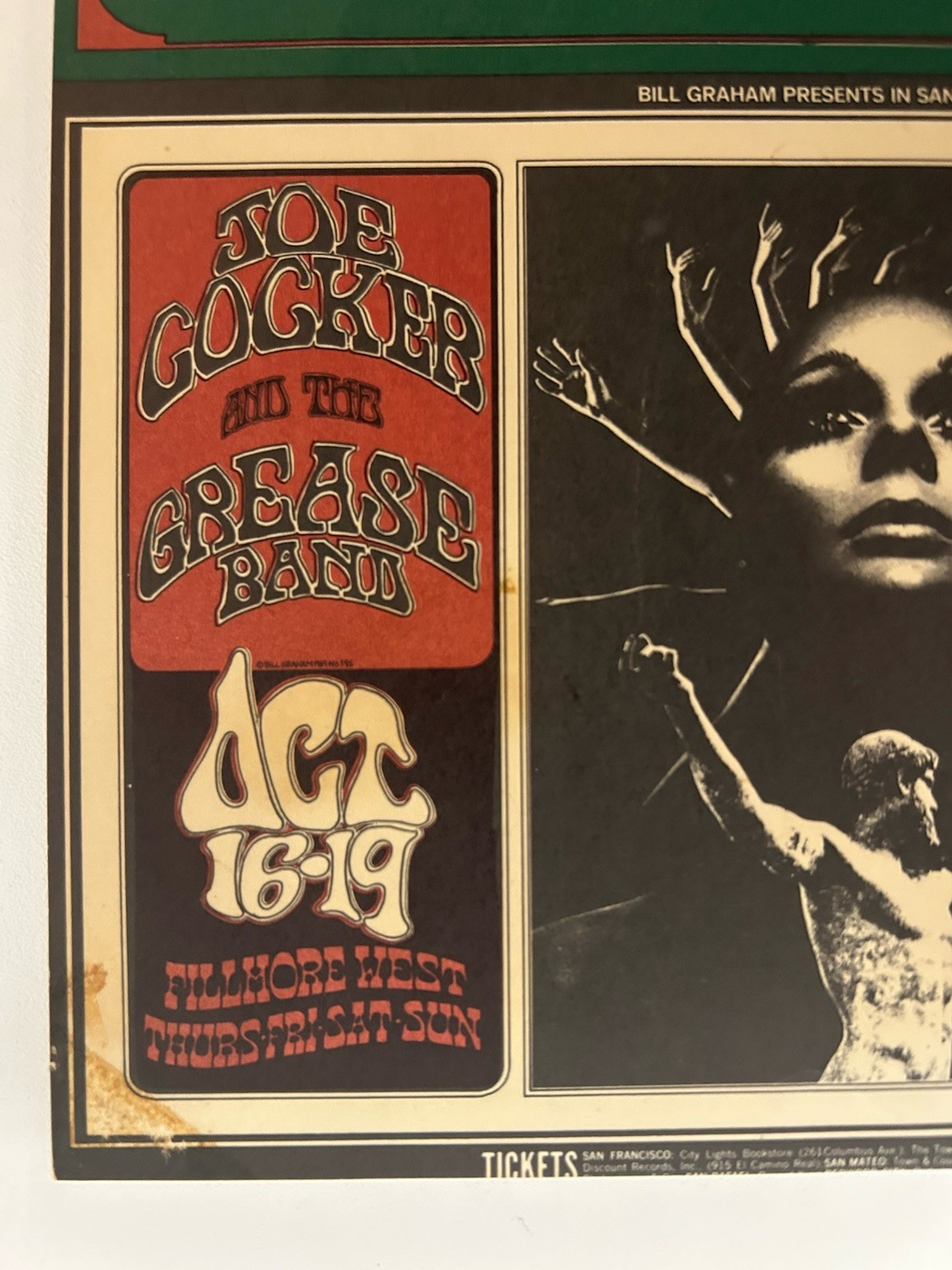 1969-FILLMORE BG-195/196 DOUBLE POSTCARD-MAILED-RANDY TUTEN/DAVID SINGER