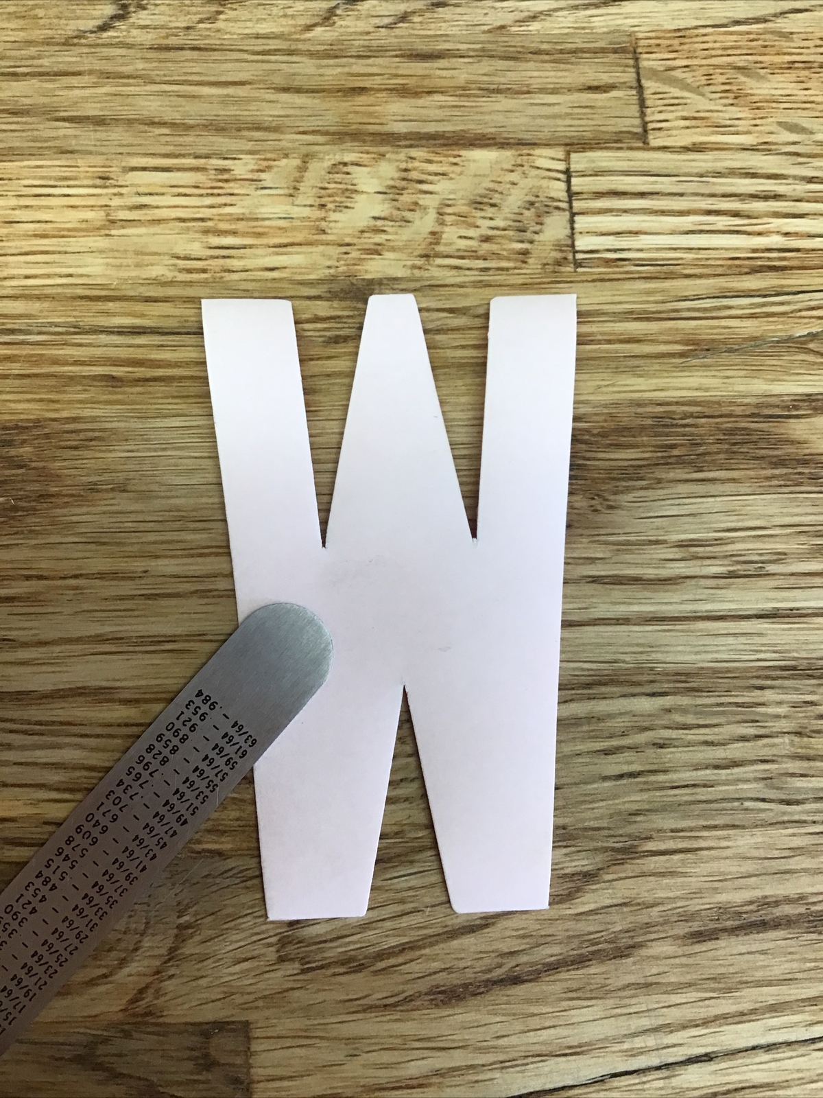 Firefighter / EMT Turnout Coat Reflective Iron-On Letter “W” Orange/Red D-6