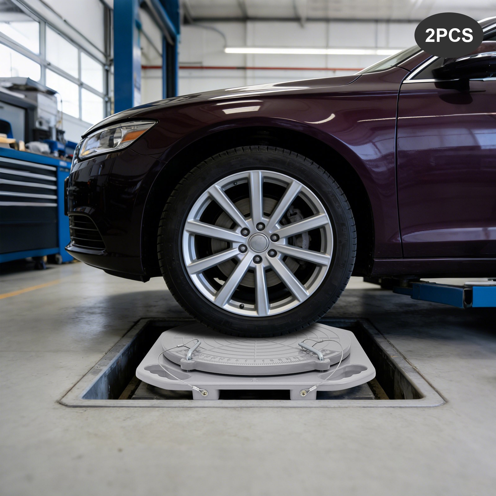 5 Ton Wheel Alignment Turn Plates Car Truck Front End Wheel Tool Durable 1 Pair