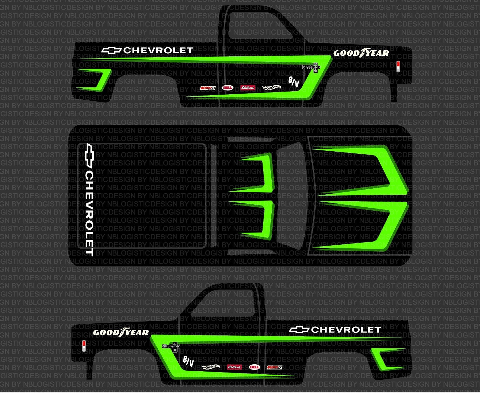 '83 CHEVY SILVERADO Custom WaterSlide Decal for hot wheels 1/64 a1