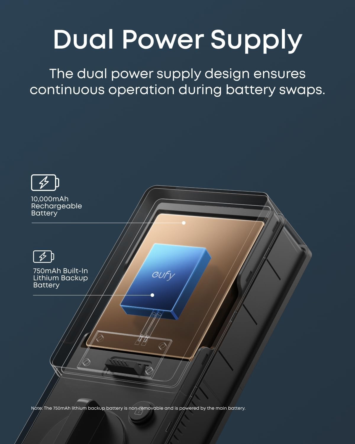 eufy FamiLock E34 Smart Lock Palm Vein Recognition Keyless Entry Door Lock Wi-Fi