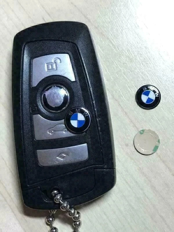 2Pcs x 11 MM Sticker Emblem Replacement Fit for BMW Key Fob Remote Badge
