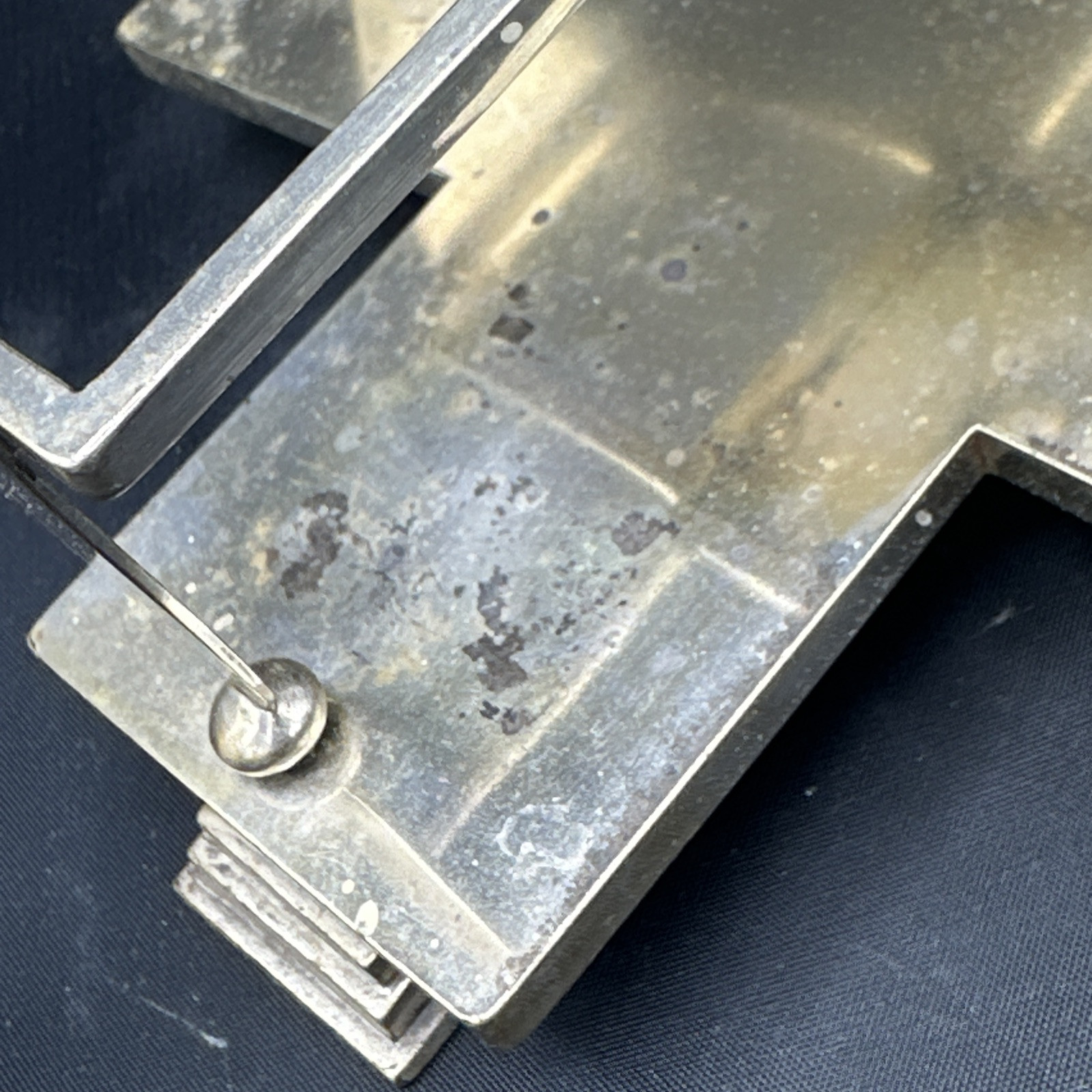 Footed 19th century silverplated cruet (maybe) Charles Ellis & Co w/ 3 Bottles