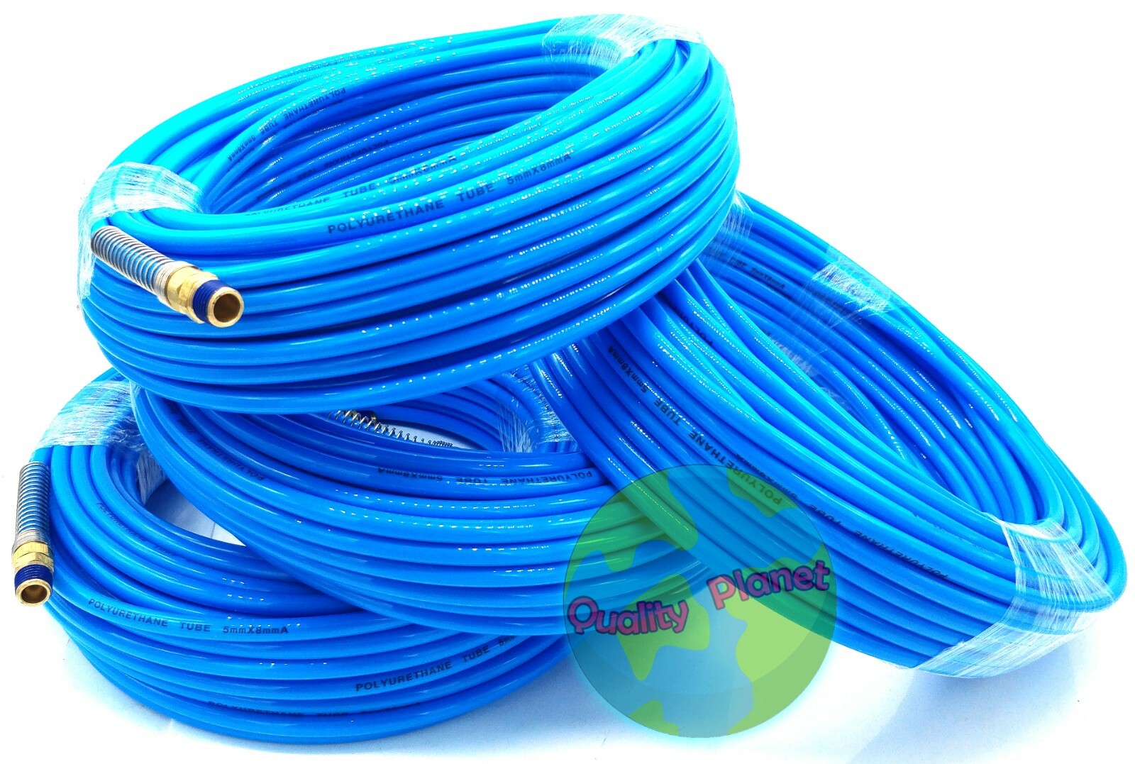 (Qty-4) 100ft x 1/4" NPT Air Compressor PU Hose Roofing Framing carpentry Hose