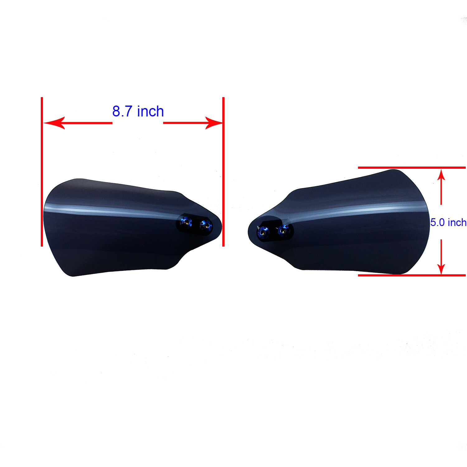 Ink Black PMMA Hand Grip Guard Protector Windshield Fit Harley Touring Sporster