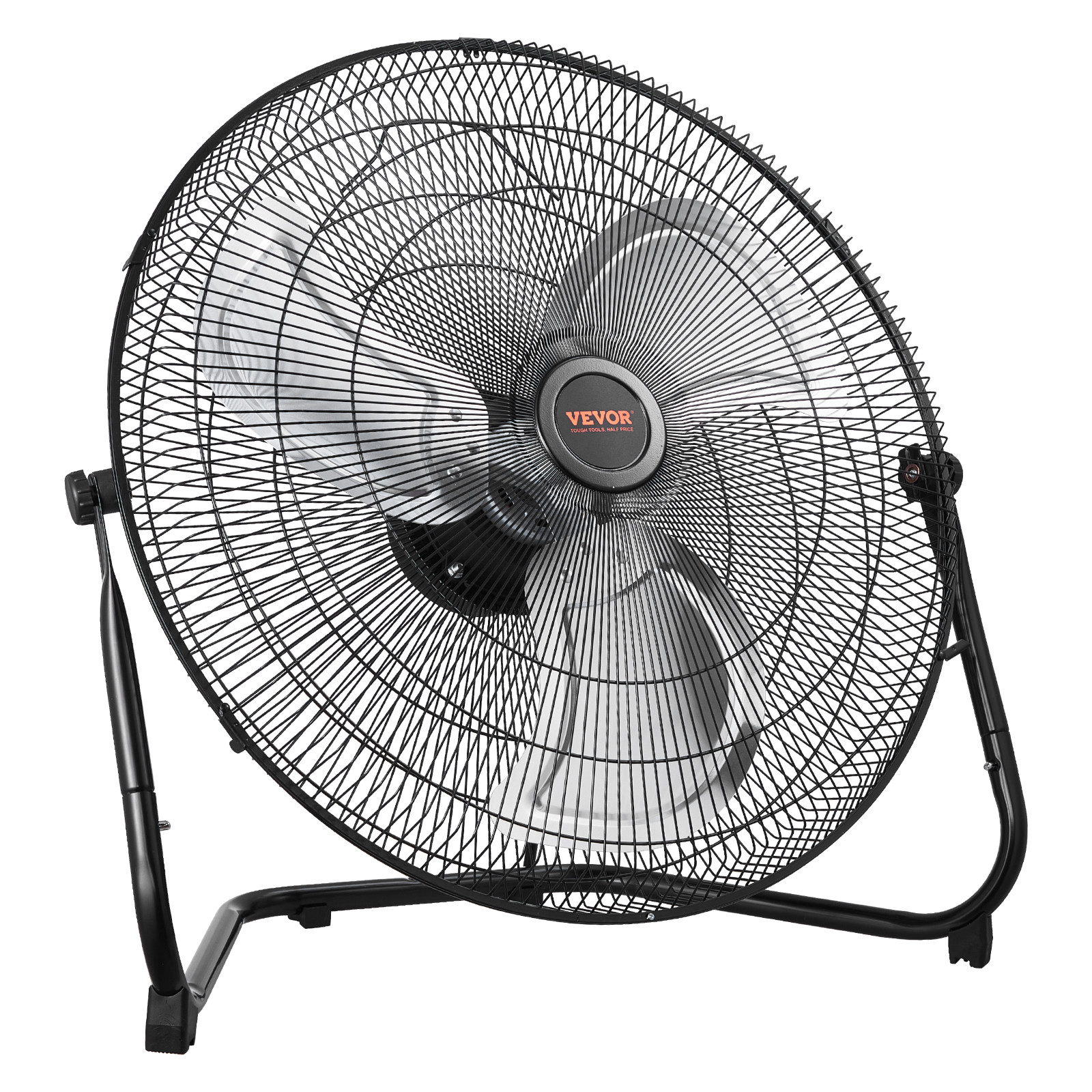 VEVOR 20 Inch Floor Fan 3 Adjustable Speed High Velocity Metal Fan 360 Tilt
