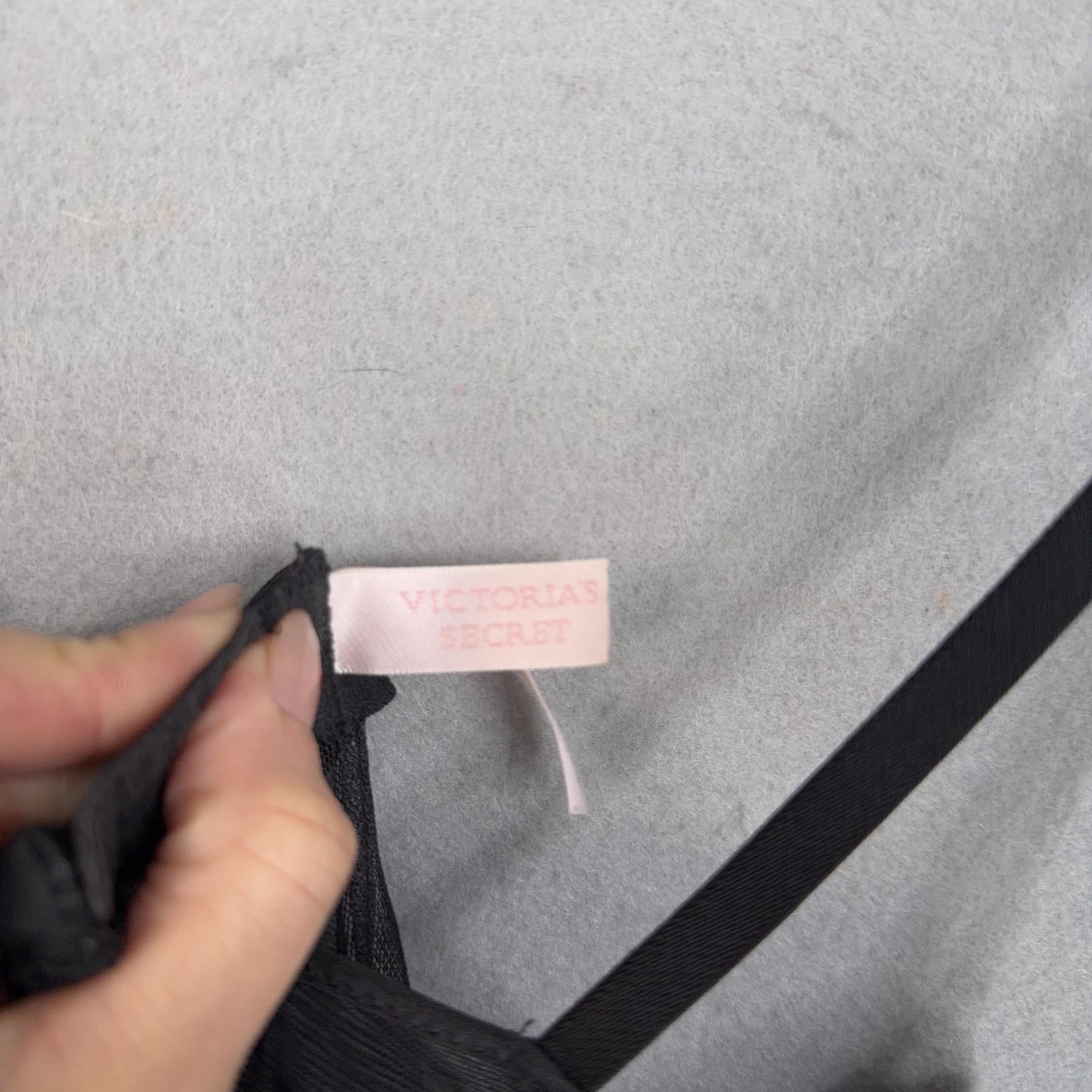 Victorias Secret Babydoll Gown Womens 34B Black Mesh Floral Lace Intimates