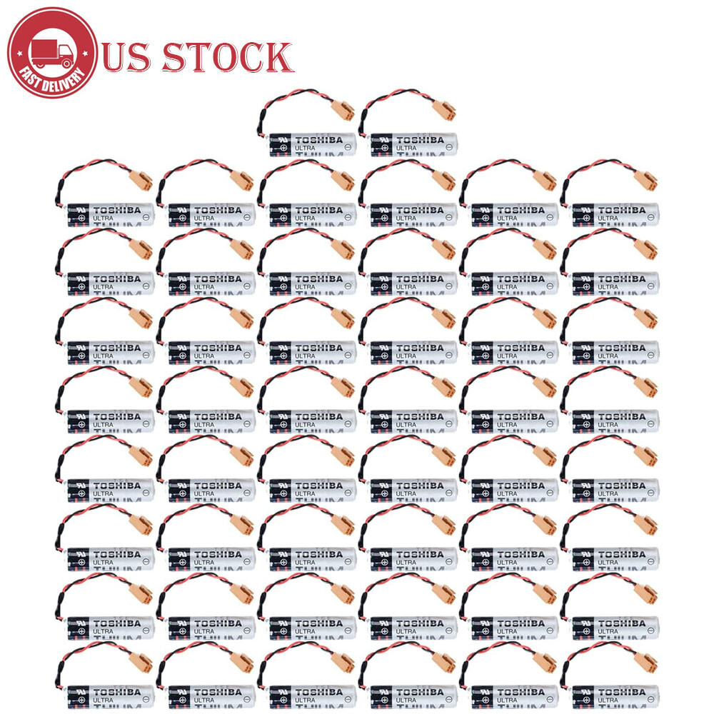 50pcs ER6V 3.6V ER6VC119B ER6VC119A 2400mAh PLC Battery With Plug for TOSHIBA