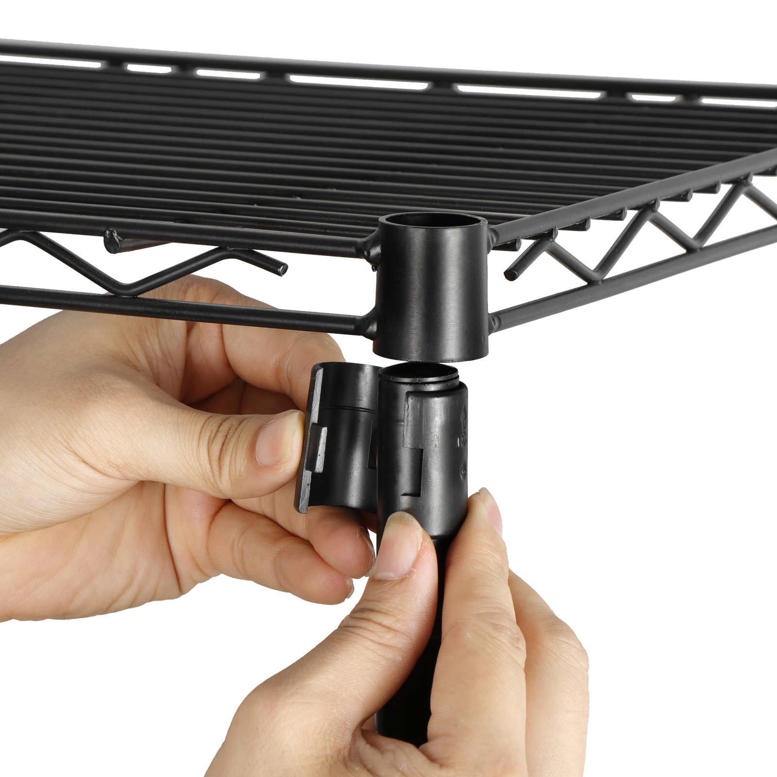 4-Tier Wire Shelving Rack Shelf Household Kitchen Storage Metal Shelf Organizer