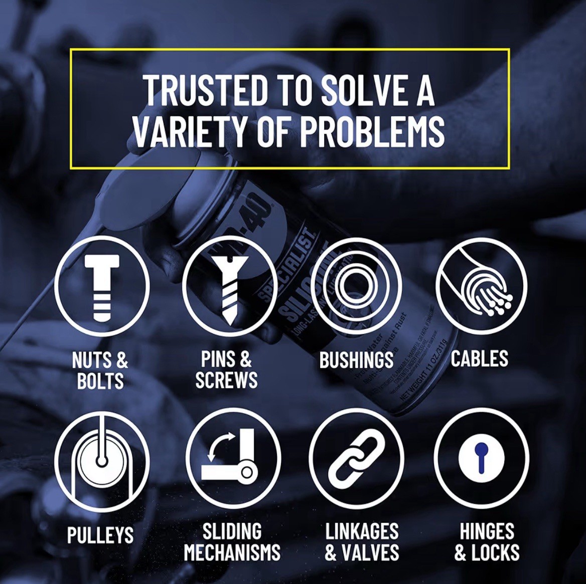 WD-40® Specialist® Water Resistant Silicone Lubricant,11 oz FREE & FAST SHIPPING