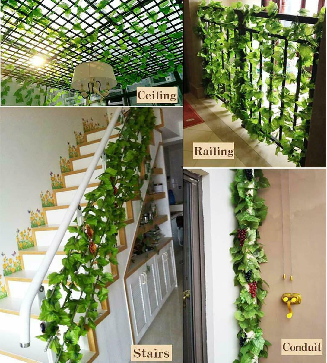 6 PACK 6.5 Ft Artificial Hanging Garland Ivy Leaves Plants Vines Home Decor USA