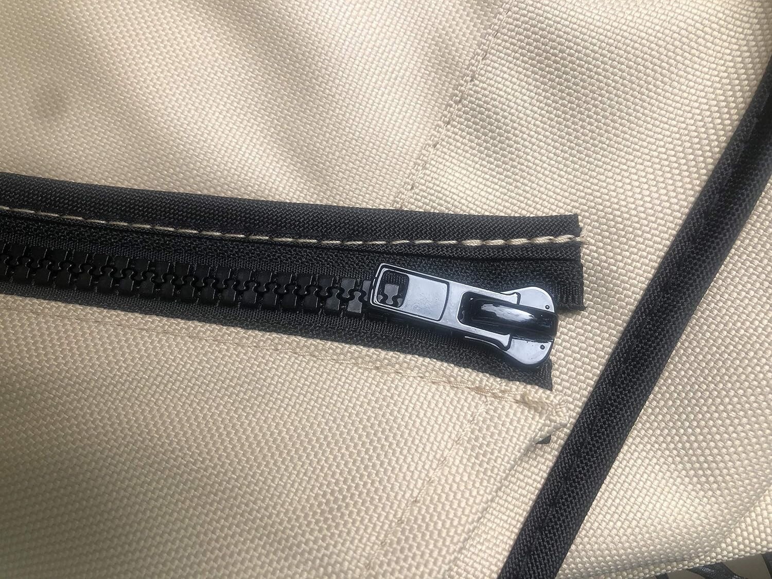 CRO Replacement Bimini Top Canvas+Boot for Sun Tracker Bass Buggy Beige 9'x8.5'