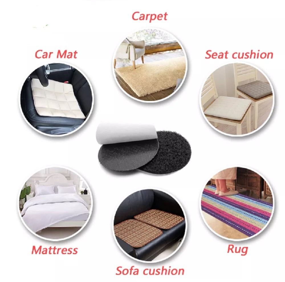 20 Pairs Self adhesive Fastener Hook and Loop Tape nylon adhesive loop fastener