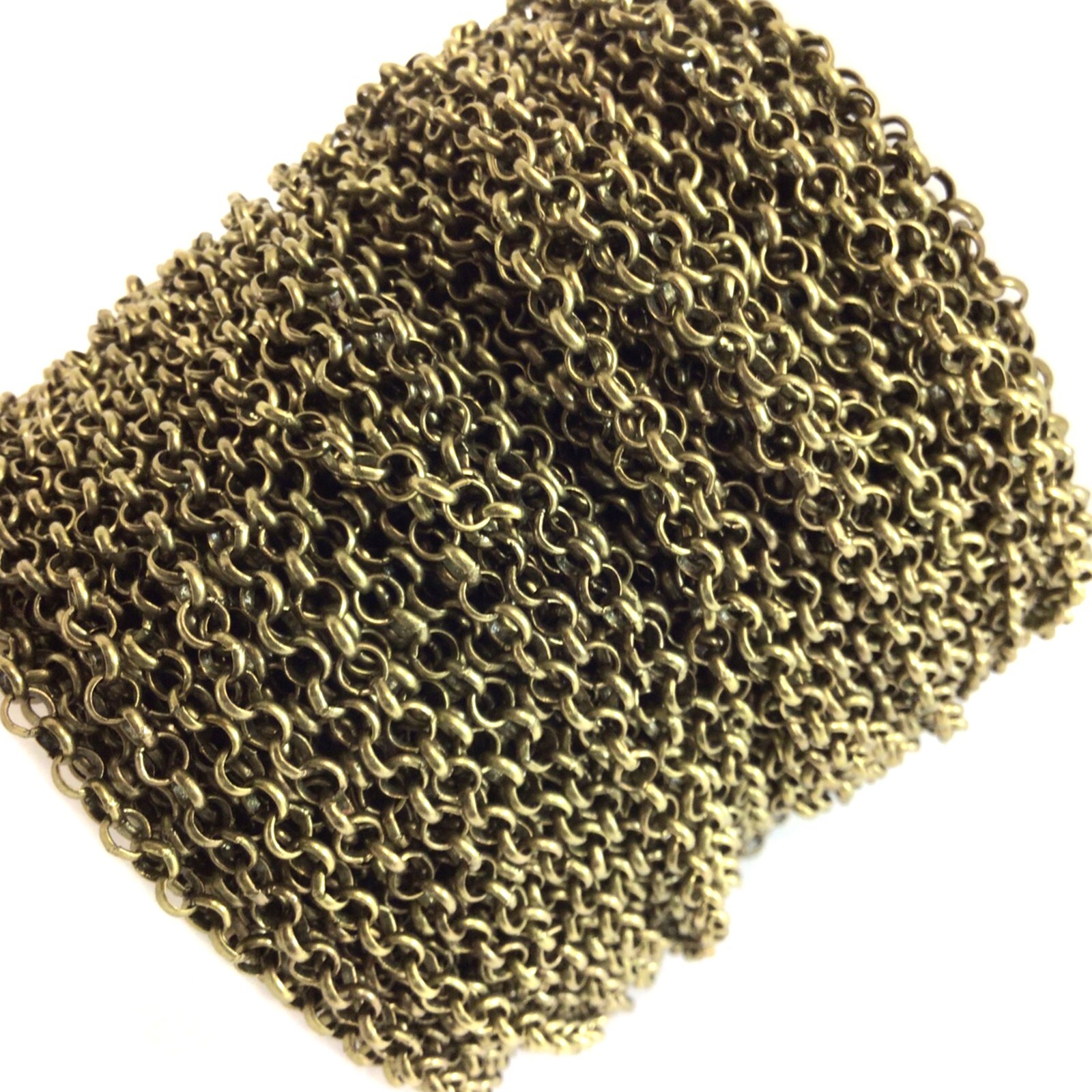 Brass Rolo Chain Round Linked Belcher Chain Neckalce 3mm 4mm 5mm 6mm 7mm Chain