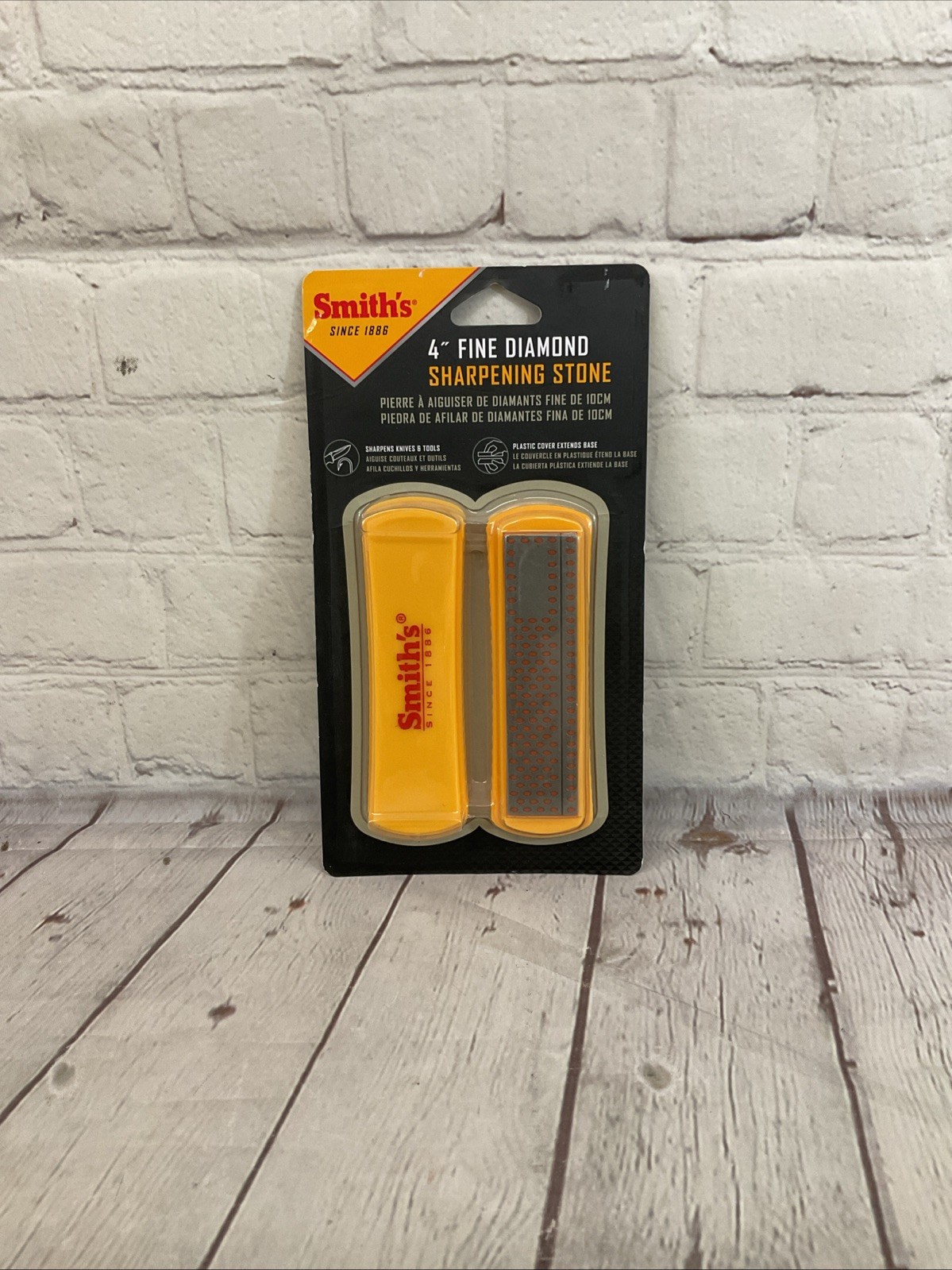 Smith's 50363 4" Fine Diamond Knife Tool Sharpening Stone 10cm