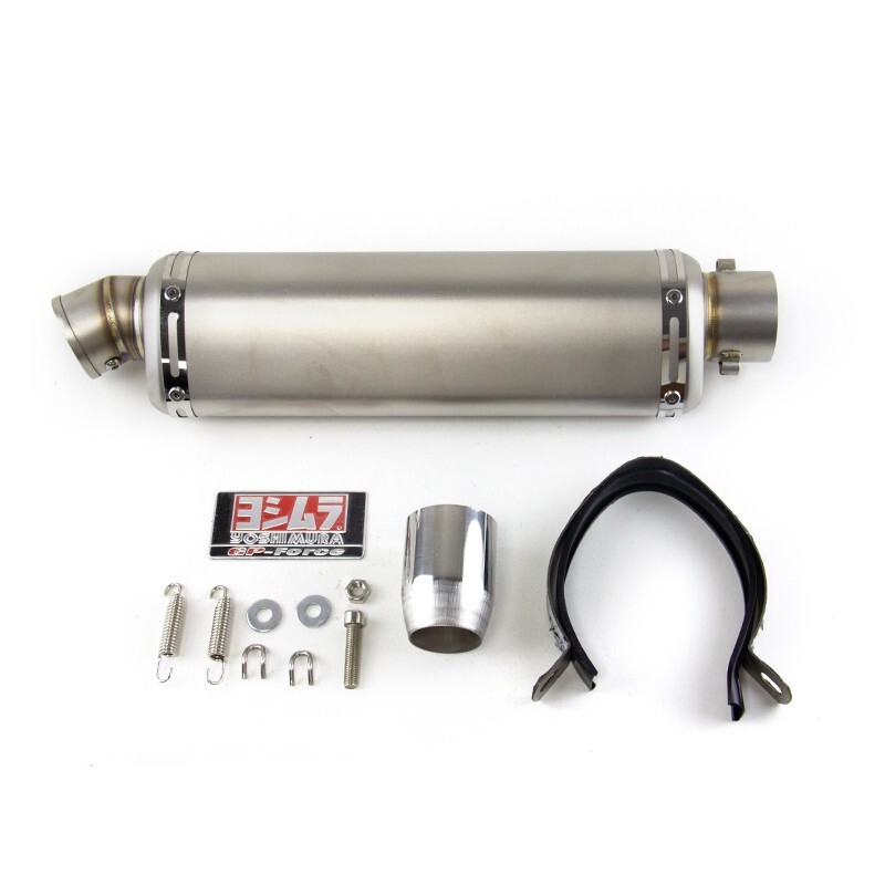 440mm Universal Exhaust Pipe 51mm Muffler Tip With DB Killer For Motorcycle ATV
