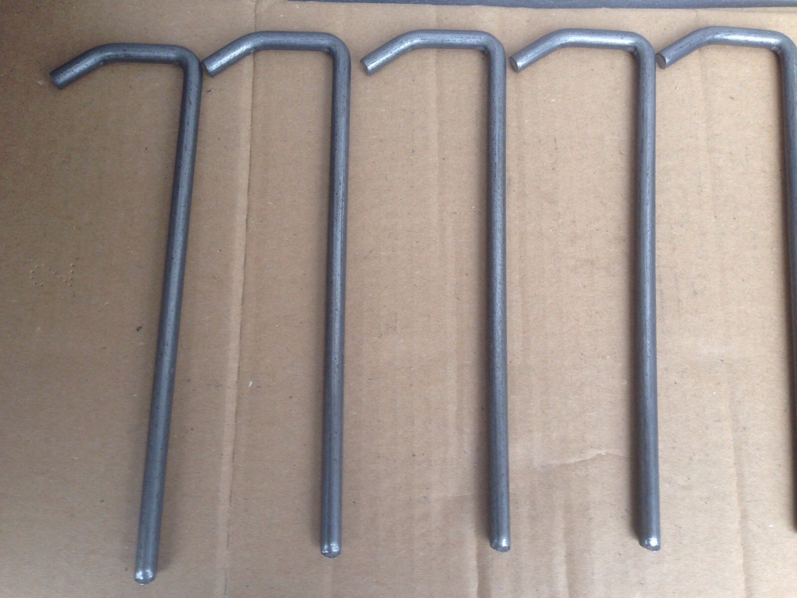 5x Exhaust Bent Rod Southern Weld On Rod Hanger 3/8" x 10"