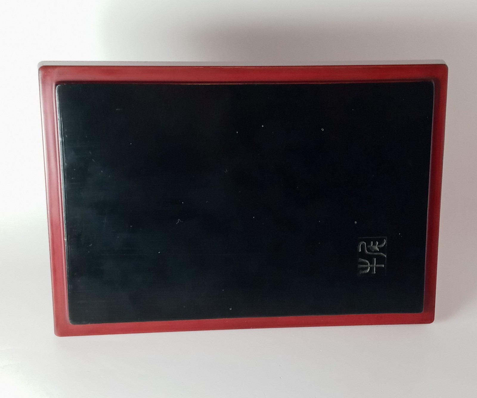 Japanese Kamakura-bori Lacquerware Carved Floral Wood Panel