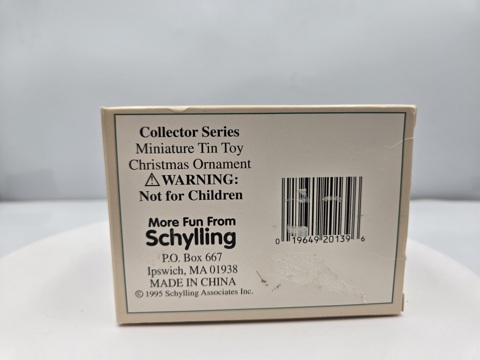 Schylling Biplane Tin Toy Ornament Collector Series 1995