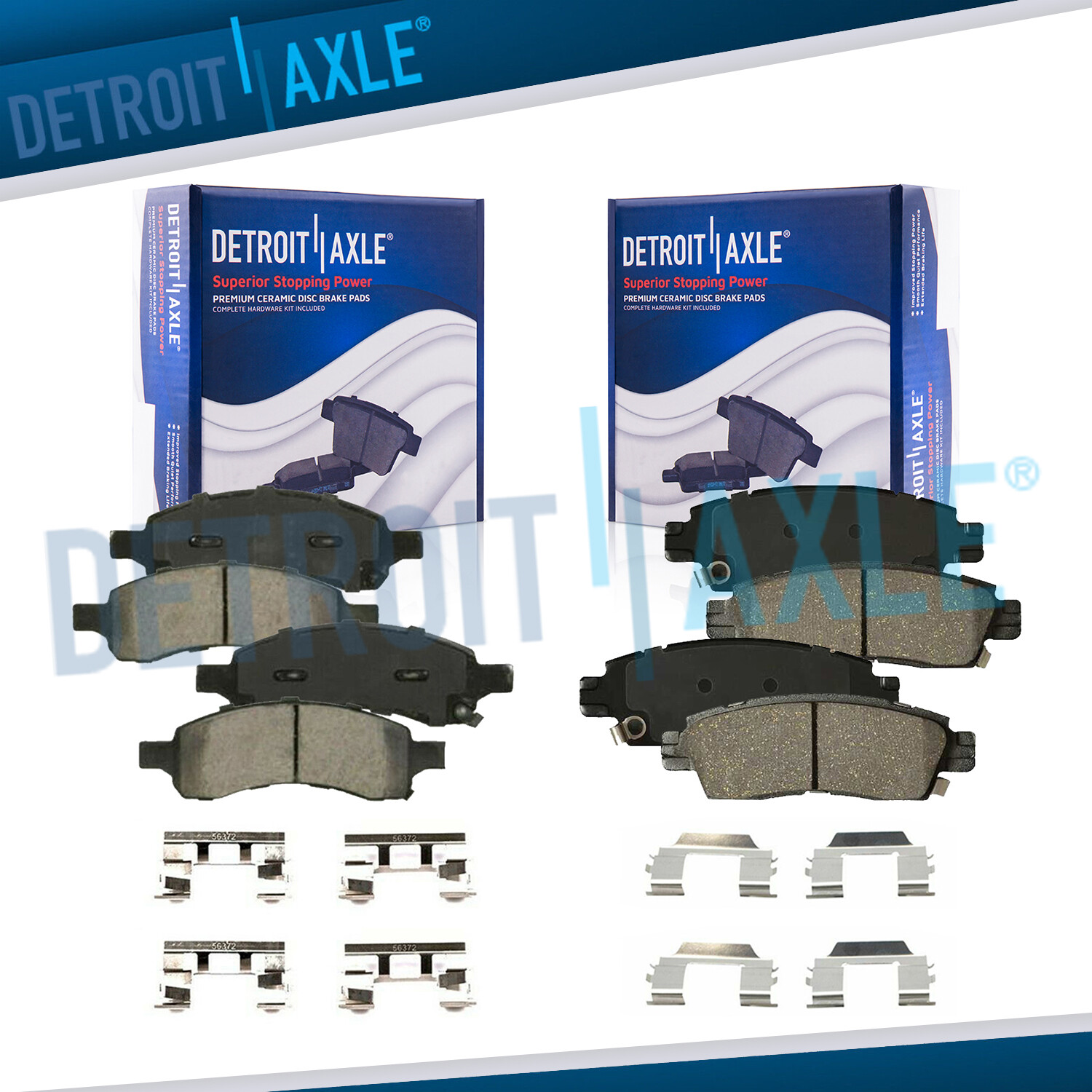 For Buick Enclave Chevy Traverse Acadia Outlook Front & Rear Ceramic Brake Pads