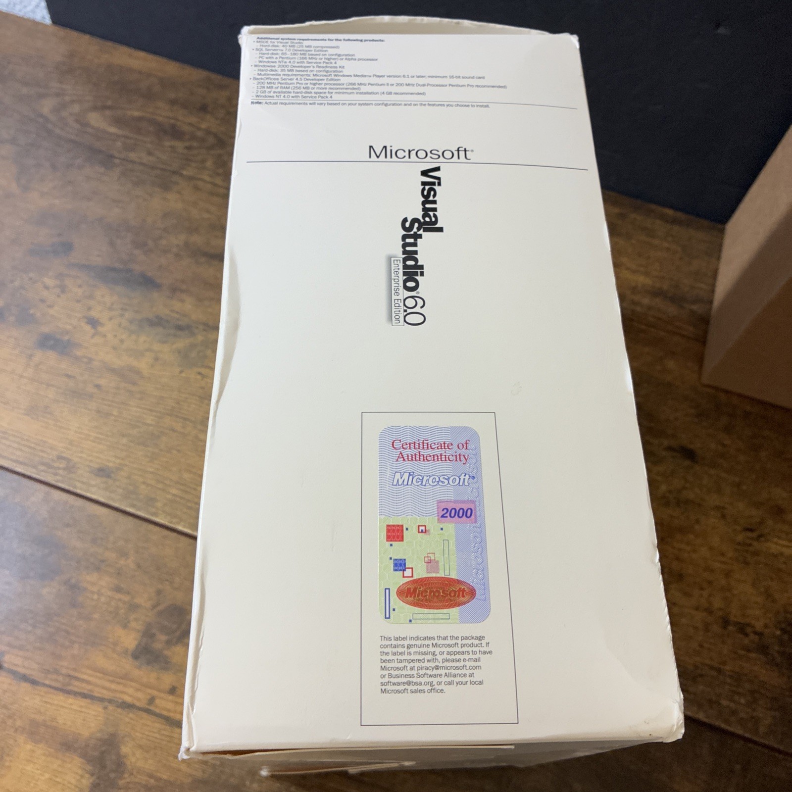 Microsoft Visual Studio 6.0 Enterprise Edition 628-00404 Retail Box Complete CIB