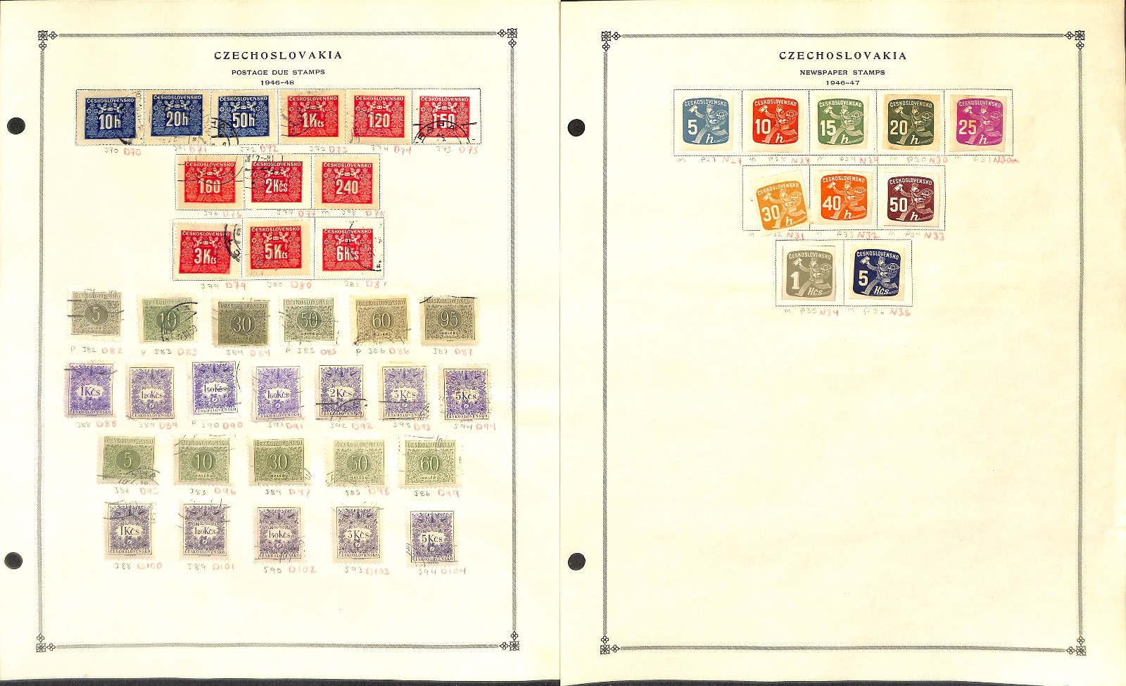 Czechoslovakia Stamp Collection on 60 Scott International Pages, 1918..1996 (BA)