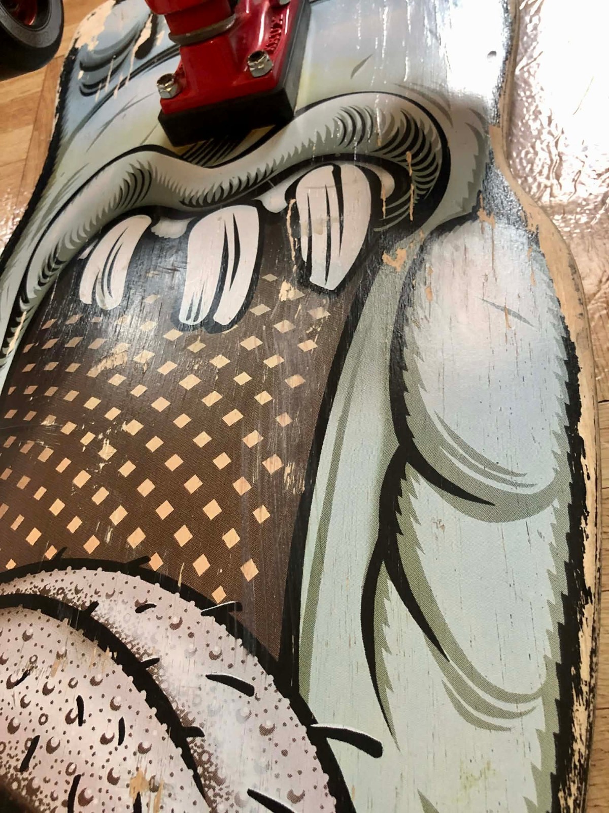 SANTA CRUZ BIG FOOT / SCREAMING FOOT -JIM PHILLIPS- USED LONGBOARD