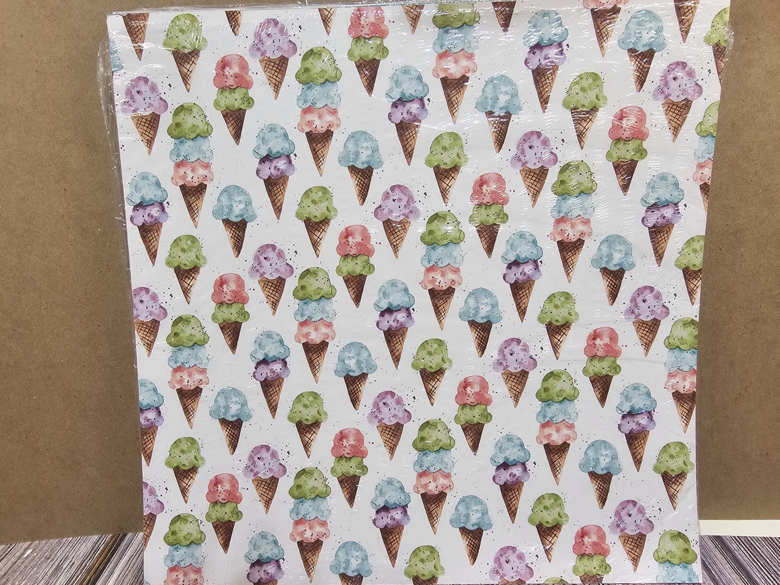 Stampin’ Up! ICE CREAM CORNER DESIGNER SERIES PAPER 12 SHEETS 12 x 12 DSP