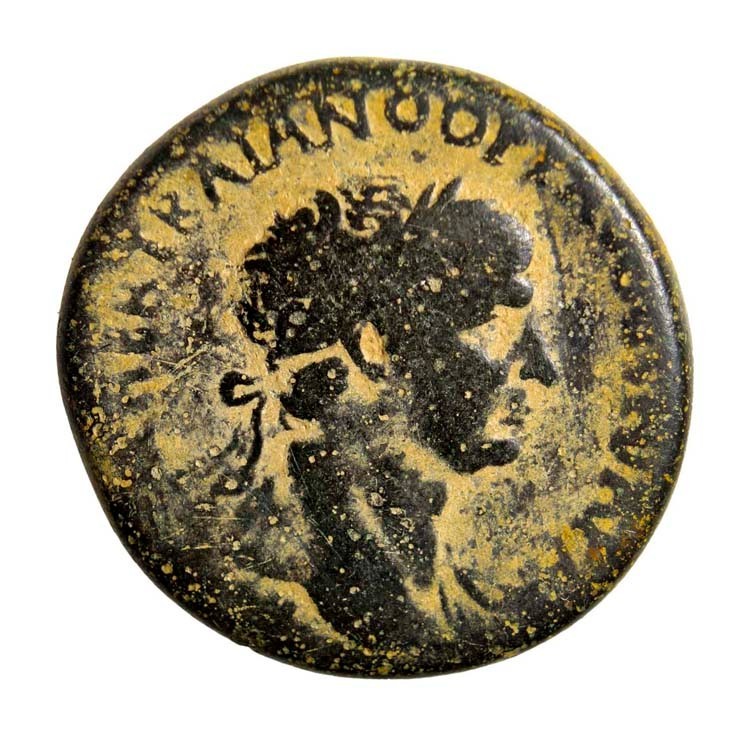 Akko-Ptolemais AE23 Trajan Tyche River God 98–117 AD Authentic Judaean City Coin