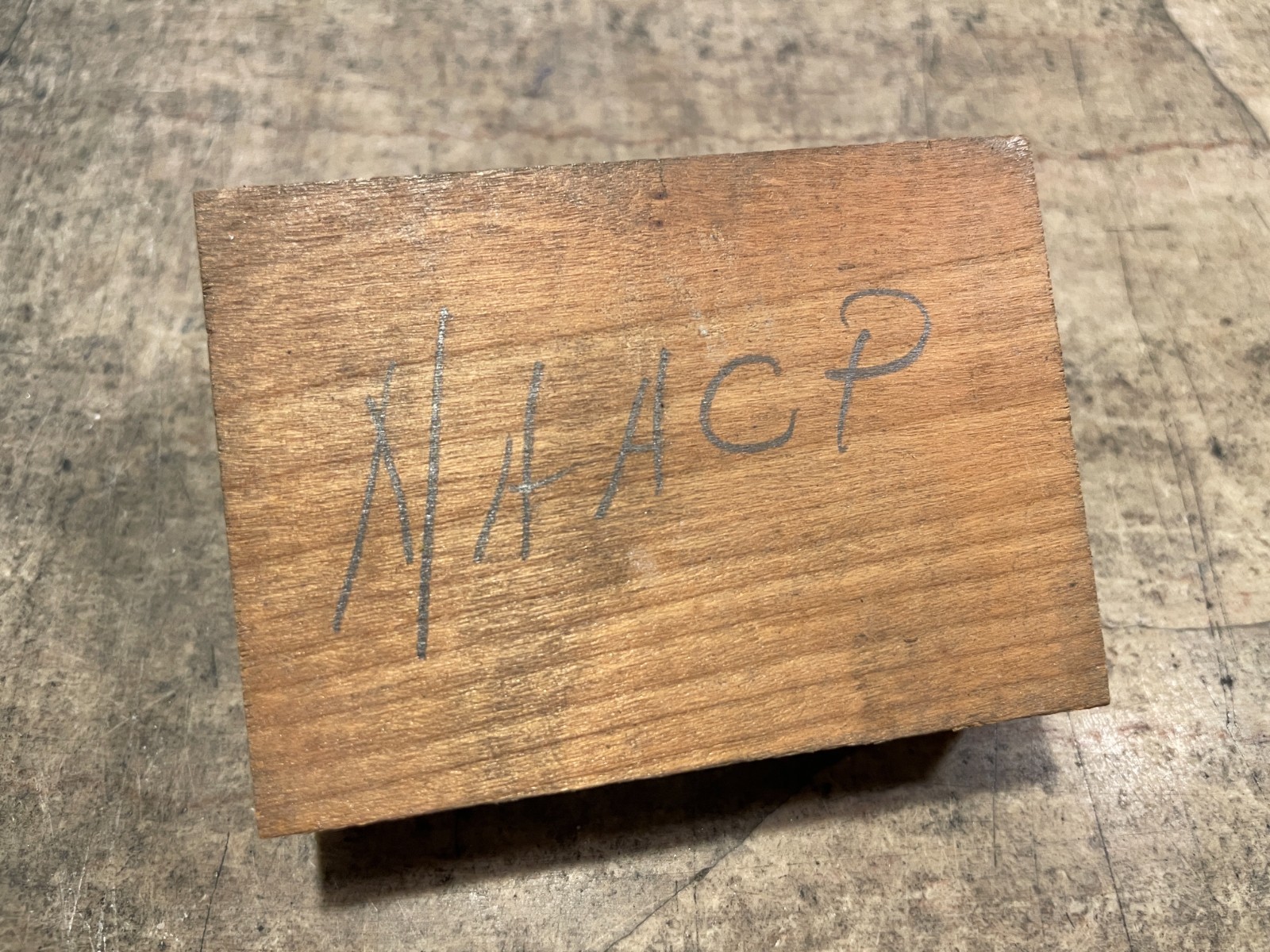 Printing Letterpress Printers Block NAACP 'LEABO' Silhouette W/ Window (1221)